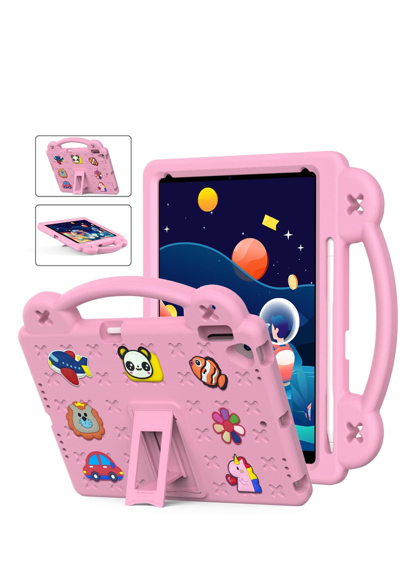 Case for iPad 10.2 inch 9th Gen 2021/8th Gen 2020/7th Gen 2019/Air 3th 10.5 inch/iPad Pro 2017 10.5 inch , Shockproof Case with Handle Stand Shoulder Strap Cute Kids Cover
