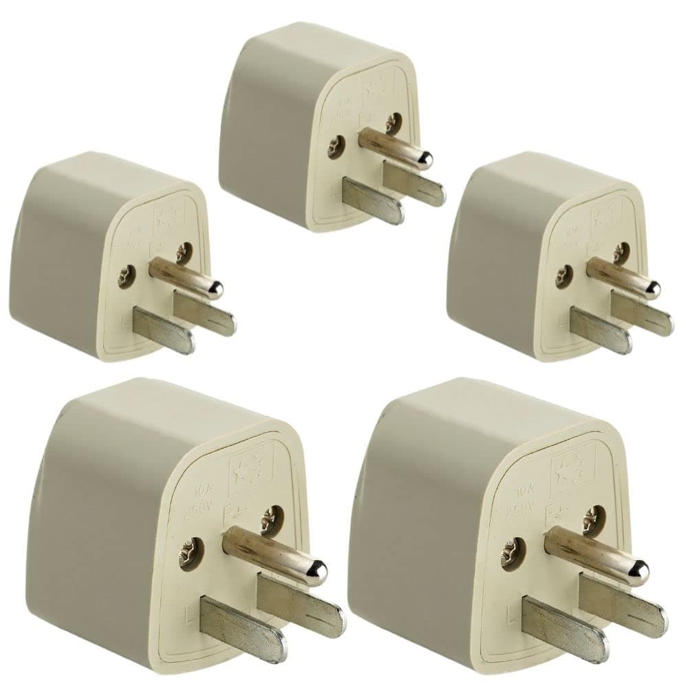 HiPlasst Pack of 1 US Travel Adapter Converter 3 Pin Type B Plug with Universal Socket India to USA Converter for United States Canada Mexico Japan Taiwan Philippines