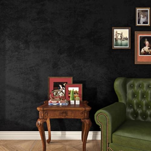 Livelynine Black Velvet Wallpaper Peel and Stick Renter Friendly Textured Black Wall Paper for Bedroom Drawer Contact Paper Self Adhesive Velvet Fabric Sticky Felt Roll for Jewelry Dresser 15.8x78.8