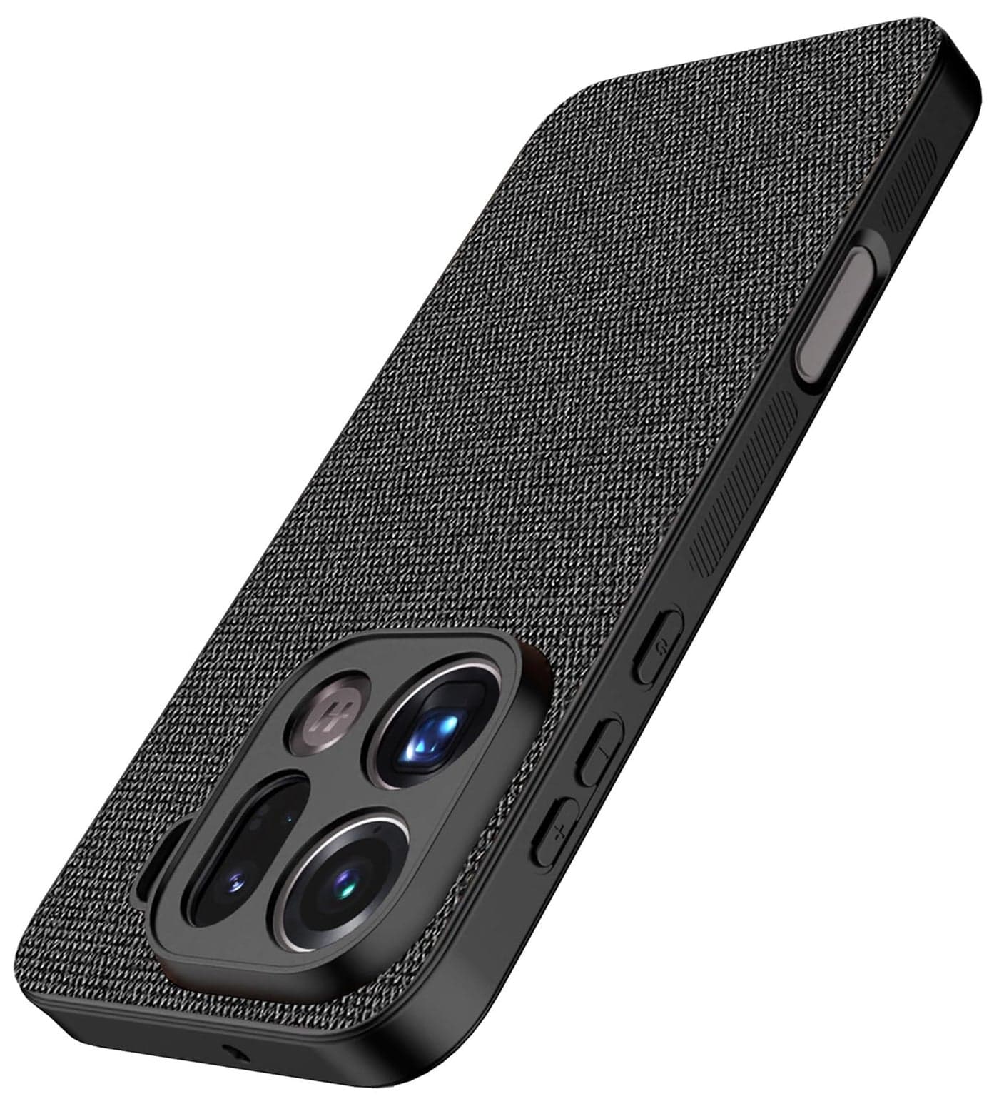 Kapa Soft Full Fabric Protective Back Case Cover for Oppo Find X9 Pro | Shockproof Slim Hard Anti Slip Back Case (Black)