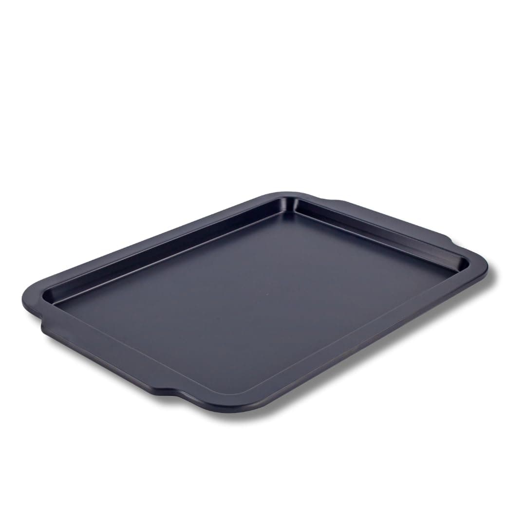 Scoville Ultra Lift 40cm Baking Tray NonStick Baking Tray Flat Rectangular Baking Sheet Large Oven Tray Easy to Clean Oven Safe Up to 260C Dishwasher Safe PFOA Free Aluminium Grey
