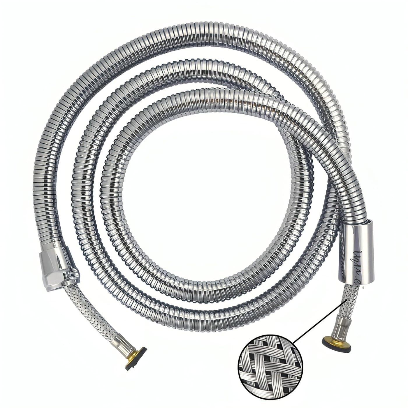 Inme 304 Grade Stainless Steel Shower Hose Flexible Pipe for Health FaucetJet Spray Handshower hoses with Stainless Steel Braided for High Pressure 15 Meter