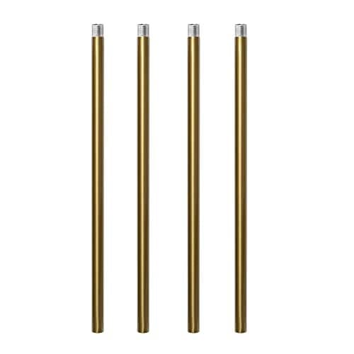 Haligate Brushed Brass M12 Threaded Extension Rod for Pendant Light, Island Lighting, Chandeliers,Lighting Fixture downrods & Stems,12 Inches 13.5mm OD (0.531″) x 300mm L (11.81″)