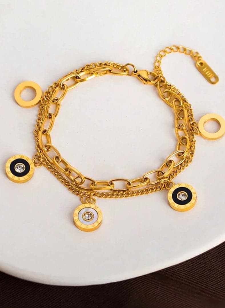 18k Gold Plated Stainless Steel Bracelet For Women