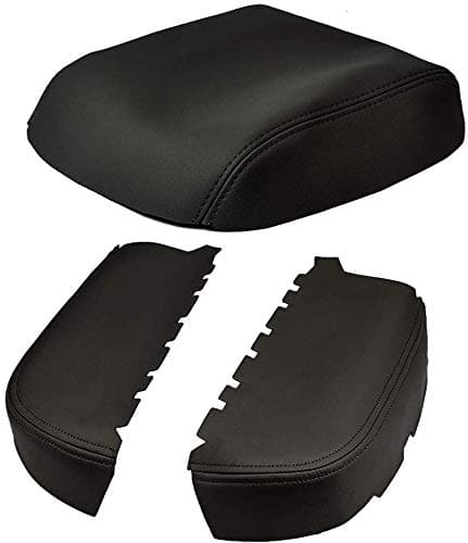 Center Console Cover Front Door Armrest Replacement Kit Fits for Pilot 20092015Leather Cover Only Black