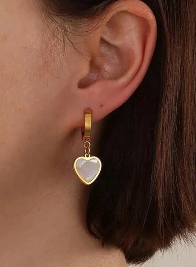 Elegant Stainless Steel Gold Plated Earrings For Women