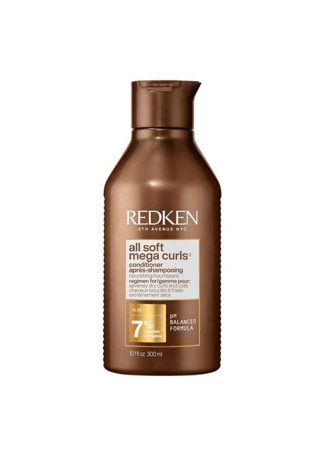 All Soft Mega Curls Conditioner | For Extremely Dry Hair | For Curly & Coily Hair | Nourishes & Softens Severely Dry Hair | With Aloe Vera | 10.1 Fl Oz