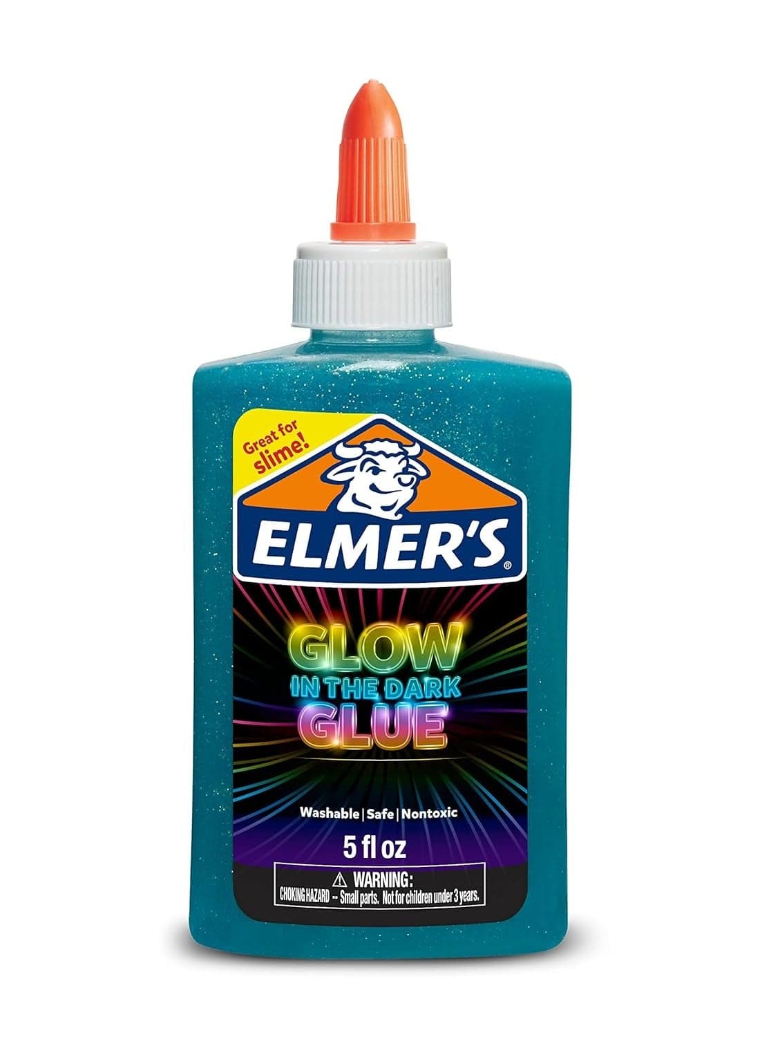 Elmer's Glow-in-The-Dark Liquid Glue | Washable Glue For Making Slime - Blue