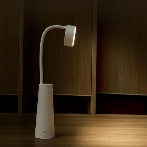 NYRWANA Table Lamp for Study Room, Portable LED Study Lamp with 3 Lighting Modes, Foldable Book Light, Night Reading Lamp for Desk & Bedside (White)