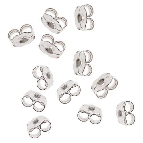 Beadaholique 5005150 12Piece Sterling Earring Backs 55mm Silver