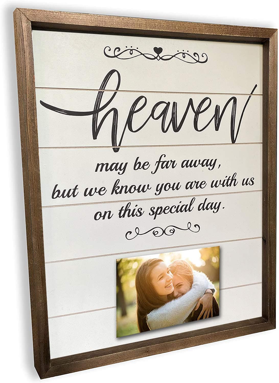Brookfield Products Heaven Wedding Memorial Sign to Honor Those no Longer with us with Photos Beautiful Decoration displays at Any Wedding Ceremony or Reception