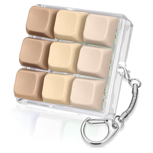 Cocoonkart 9 in 1 Keyboard Fidget Toy, Keyboard Fidget Keychain Anti-Stress Keyboard Decompression Button Finger Clicker Toys Stress Relief Fidget Gifts (Brown)