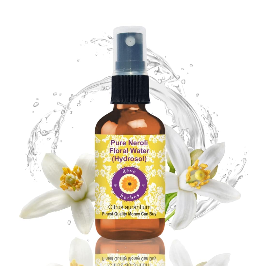 Deve Herbes Pure Neroli Floral Water Hydrosol Citrus aurantium Natural Therapeutic Grade 100ml 338 oz