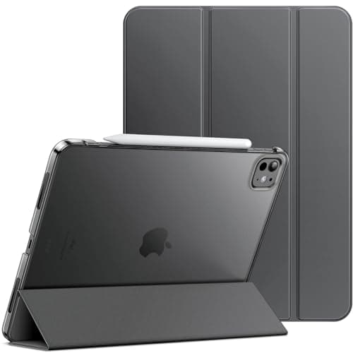 JETech Case for iPad Pro 13-Inch M4 (2024), Slim Stand Hard Back Shell Smart Cover with Auto Wake/Sleep (Space Gray)