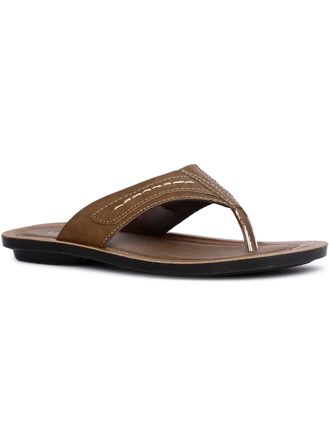 Bata Men's Slip-on Slipper - TAN (9 UK) (8713228)