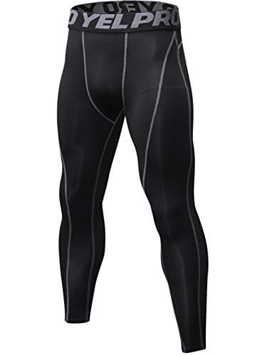Yuerlian Men's Compression Pants Baselayer Cool Dry Sports Tights Leggings Running Tights 1 Pack