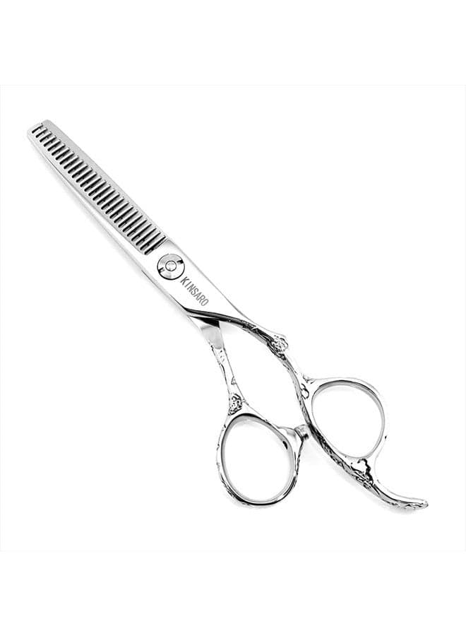 Hair Thinning Shears 5.5 Inch Hair Thinning Scissors for Women Professional Barber Scissors 440C Hair Scissors Barber Shears 28 Teeth Rose handle KINSARO