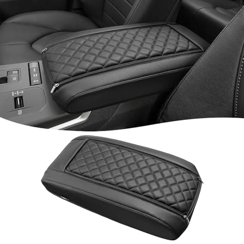 KBH Center Console Armrest Cover for Toyota Highlander 2020 2021 2022 2023 2024 2025, Arm Rest Lid Accessories Cushion Pad, Anti-Scratch, Black