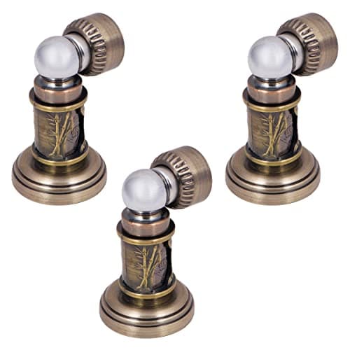 Klaxon Ruby Stainless Steel Magnetic Door Stopper Catcher with Screw Fitting (Standard, Golden3)