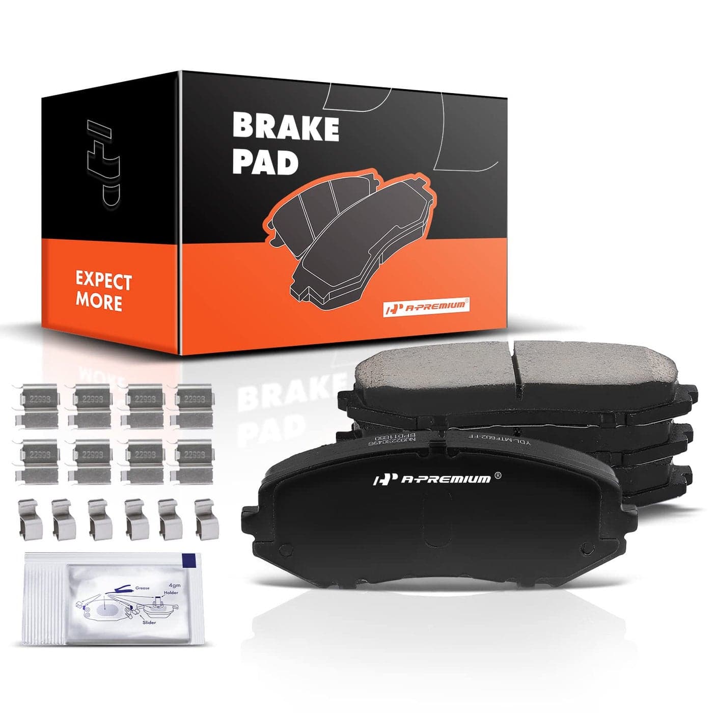 APremium Front Ceramic Disc Brake Pads Set Compatible with Suzuki Grand Vitara 20062013 4 Pcs