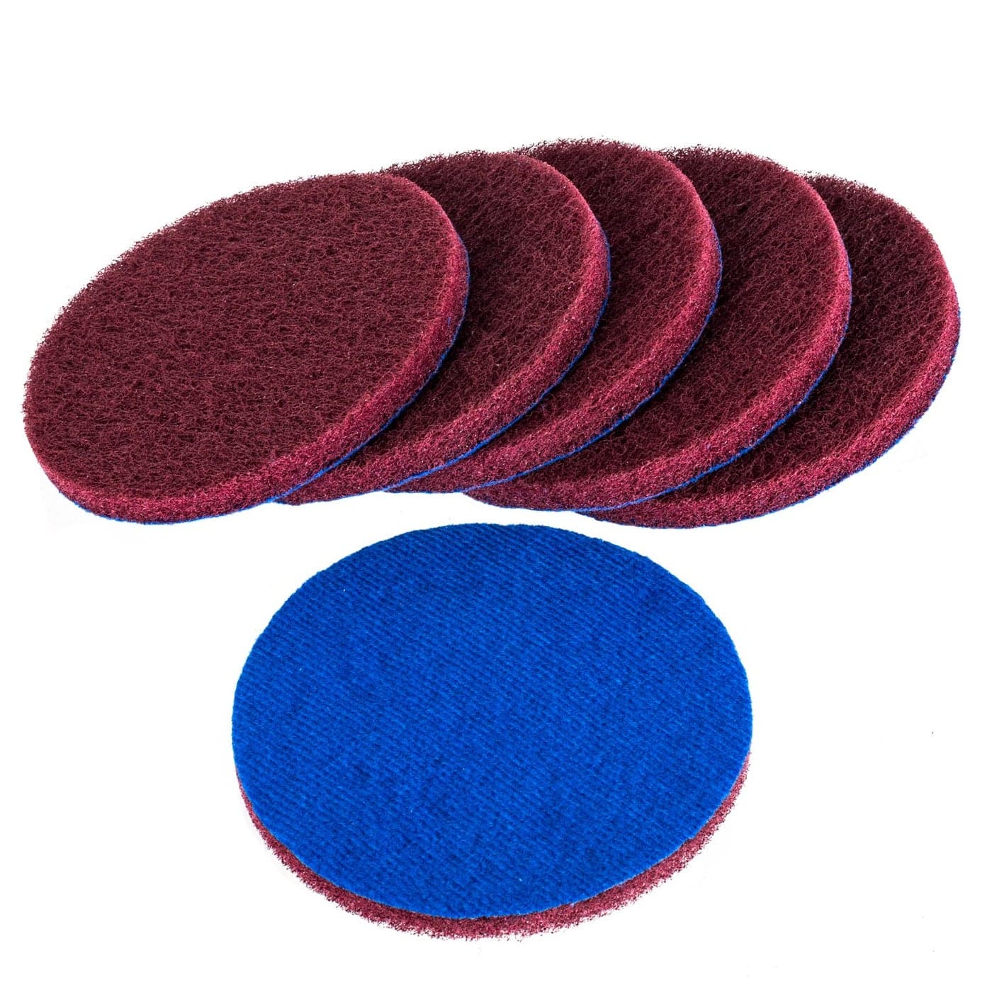 Kichwit 6Pack Replacement Scrub Pads Red 5 Inch