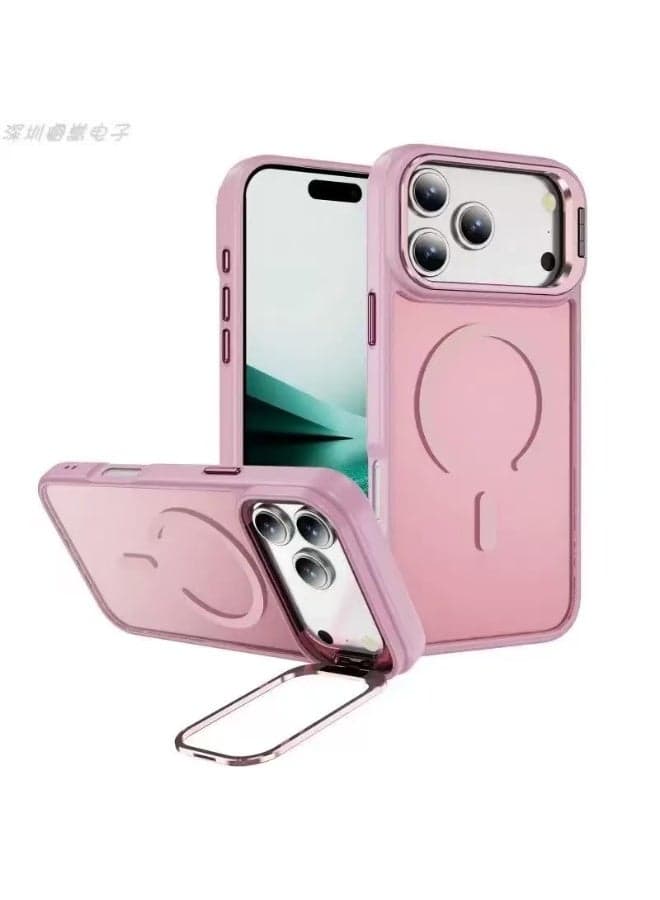 iPhone 17 Pro Max Case with Storage Rack and Camera Control Cover MagSafe Compatible, Shockproof Magnetic Phone Case Scratch-Resistant Back Cover, Matte Black
