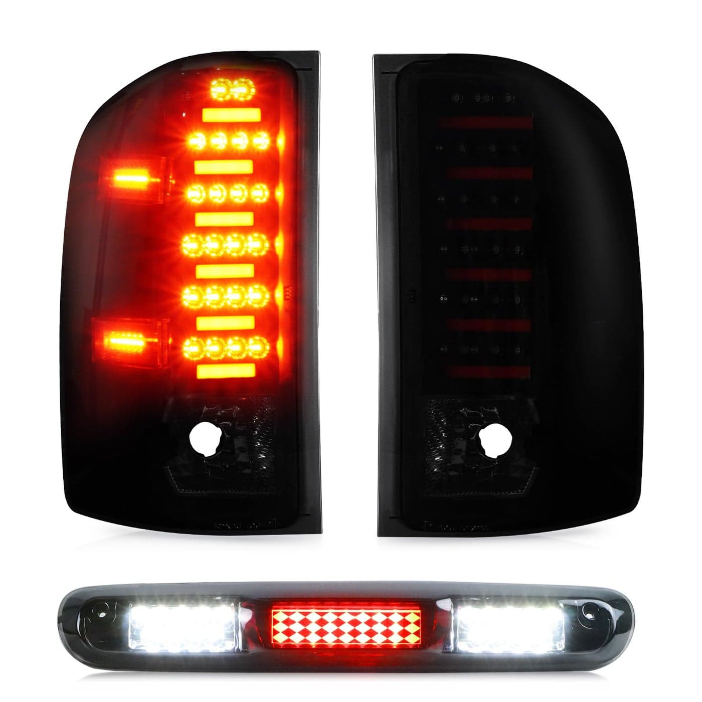 Tresound LED Tail Light for Chevy Silverado 1500 20072013 Silverado 2500 HD 3500 HD 20072014 GMC Sierra 3500 HD 20082014 Rear Taillight Assembly Chrome Housing Smoked Lens