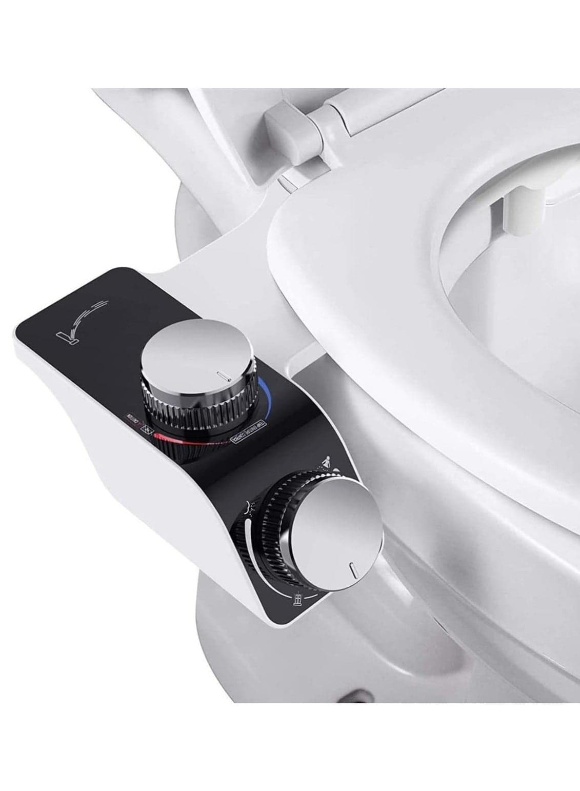 Bidet Attachment for Toilet Self-Cleaning Dual Nozzle Non-Electric Warm and Cold Water Bidet Sprayer with Temperature and Pressure Controls