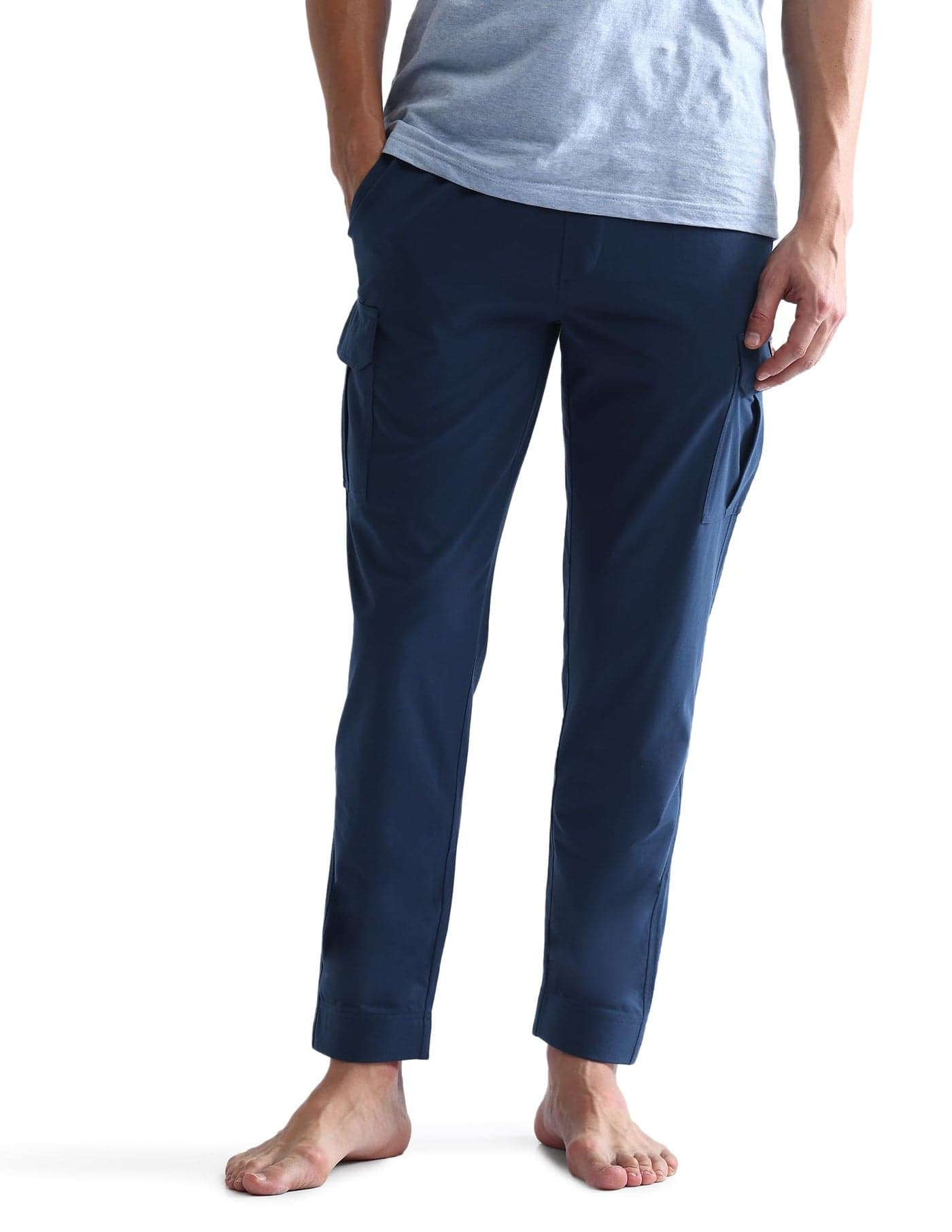 U.S. POLO ASSN. Men's Lightweight Utility OJ002 Cargo Lounge Joggers - Pack of 1(Poseidon XL)
