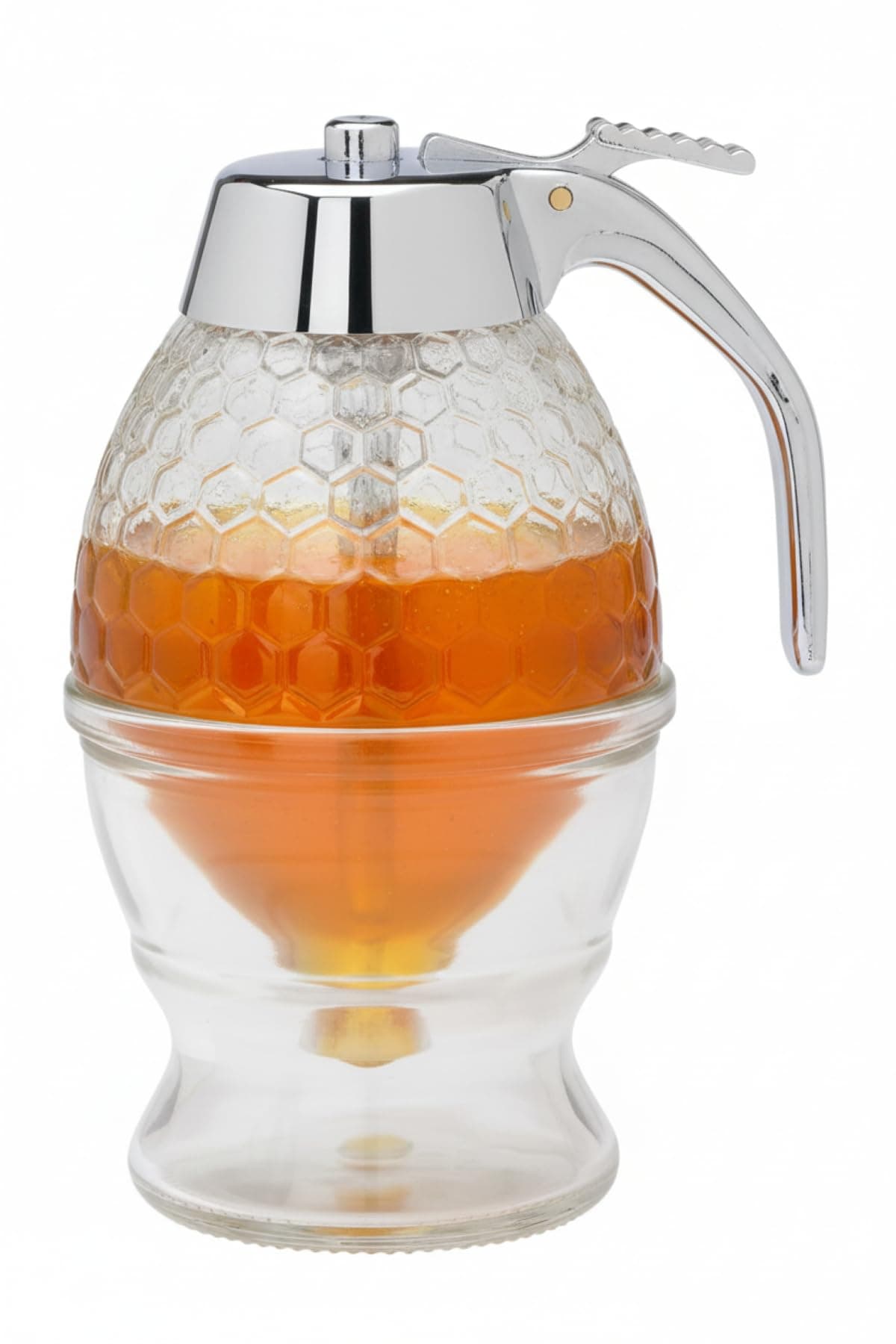 Mrs Andersons Baking Syrup Honey Dispenser Glass with Storage Stand 8Ounce Capacity