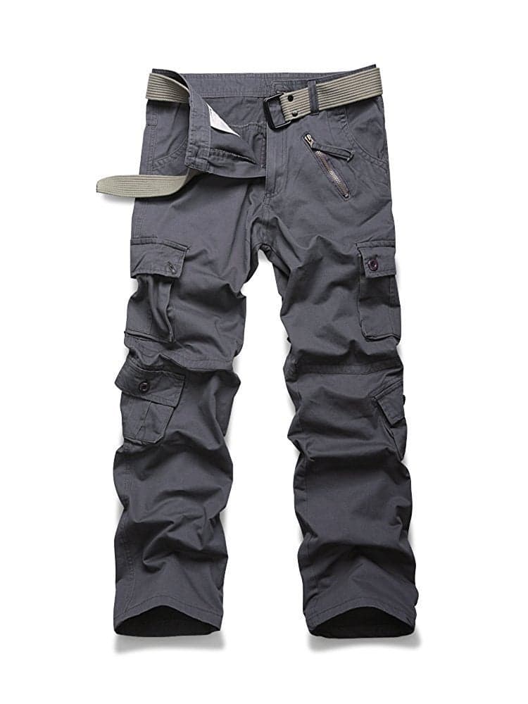 Women's Cotton Casual Military Army Cargo Combat Work Pants with 8 Pocket Grey US 12