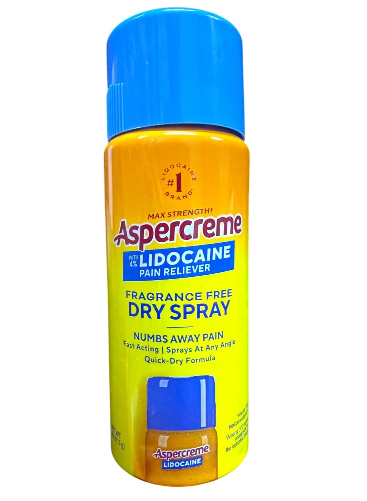 Odor Free Max Strength Lidocaine Pain Relief Dry Spray, 4 Ounces Packaging may vary