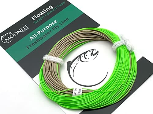 Moonlit Fly Fishing WF AllPurpose Floating Fly Line 5wt line Pale OliveBright Green