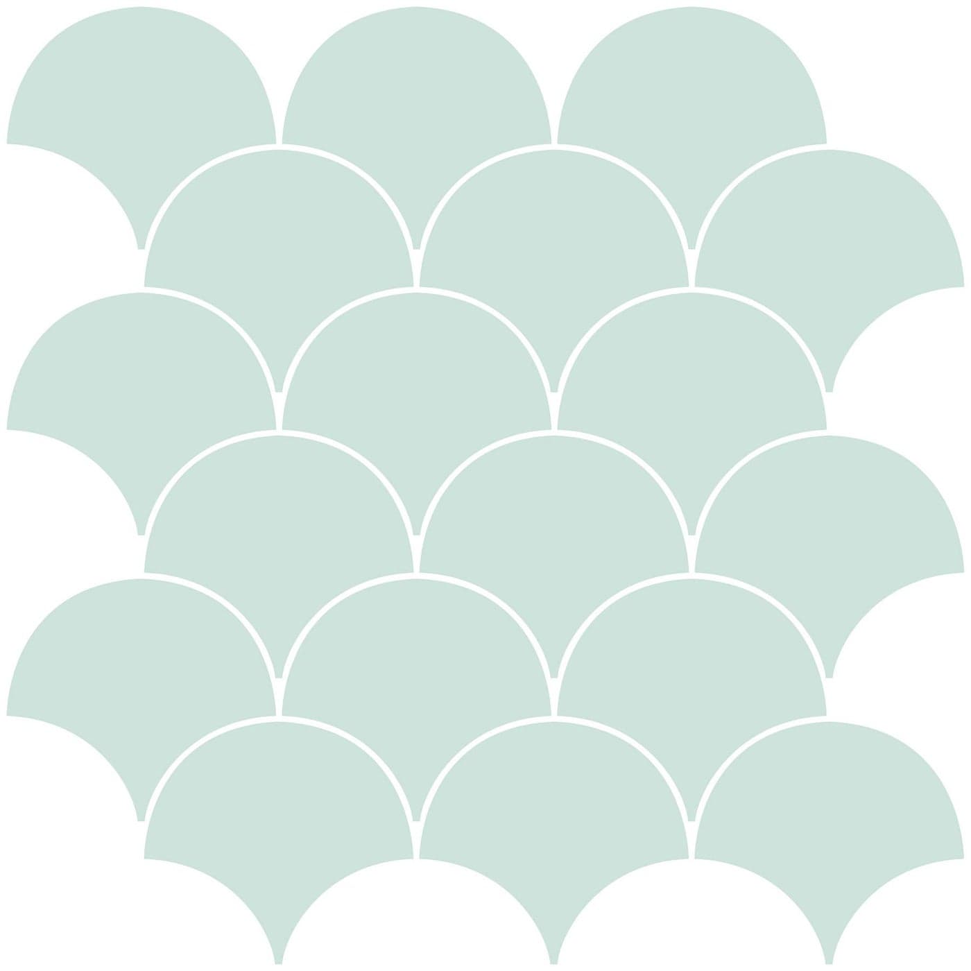 InHome NH2960 Shell Peel Stick Backsplash Tiles Green