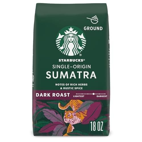 Starbucks Ground Coffee, Dark Roast Coffee, Sumatra, 100% Arabica, 1 bag (18 oz)