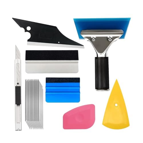 Mandark 8PCS Car Window Tint Tool Kit, Vehicle Glass Protective Film Installing Tool with Squeegee & Cutting Knife, Auto Window Vinyl Wrap Application Tint Set, Universal for Vehicles