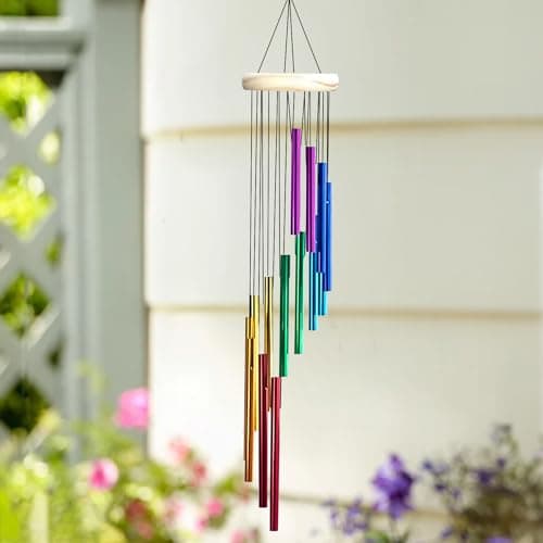 Nostrae by Ekhasa Positive Energy Aluminium Wind Chimes for Home, Balcony, Outdoor, Garden Decor | Bells for Vastu, Feng Shui, Serene Music Sound & Positive Vibes | Deep Tone Windchime for Gift