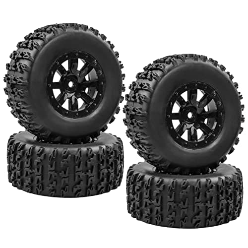 Acekeeps 110 RC Short Course Truck Wheels and Tires Combo PreGlued Hex 12mm for 110 Traxxas Slash 2WD4WD Losi Tenacity Redcat Blackout SC Exceed RC Buggy Car 4Pack Oracle