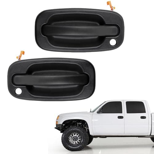 2026 New Upgrade Front Left & Right Exterior Door Handles Set with Key Hole, Compatible with 1999-2007 Chevy Silverado Suburban Tahoe Avalanche GMC Sierra Yukon Escalade, Replaces# 15034985, 15034986
