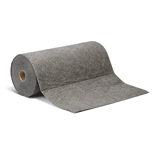 PIG Home Solutions Absorbent Mat Roll for Oil and Other Liquids - 1 Roll - 15" x 50' - Absorbs up to 3.3 gal per Roll - PM50435