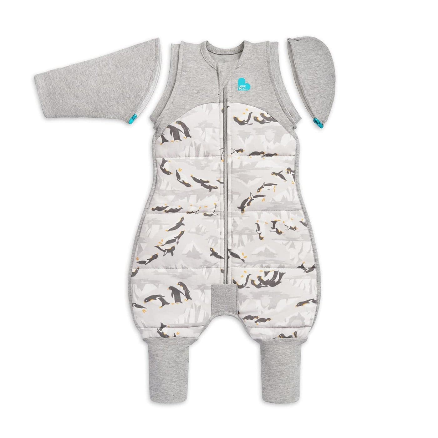 Love to Dream Swaddle UP Transition Suit Extra Warm 35 TOG Grey Large 1924 lbs Patented ZipOff Wings SelfSoothing Wings Gently Help Baby Safely Transition from Being Swaddled to Arms Free