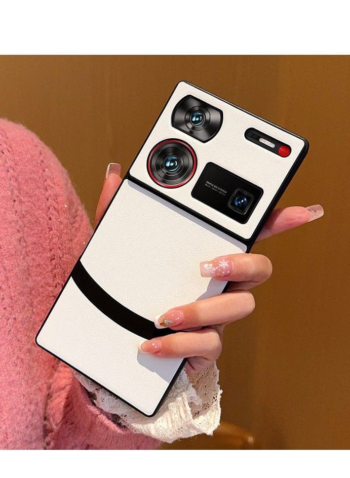 Applicable to Nubia Z60ultra mobile phone case, new leather pattern protective case, all-inclusive, anti-drop, high-quality coloring leather