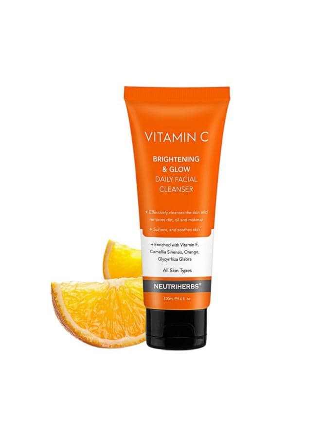 Vitamin C Face Wash,Daily Facial Cleanser with Aloe & Hyaluronic Acid| Clean,Refresh,Brighten and Balance Complexion| For All Skin Type, 120ml e/ 4 fl. oz