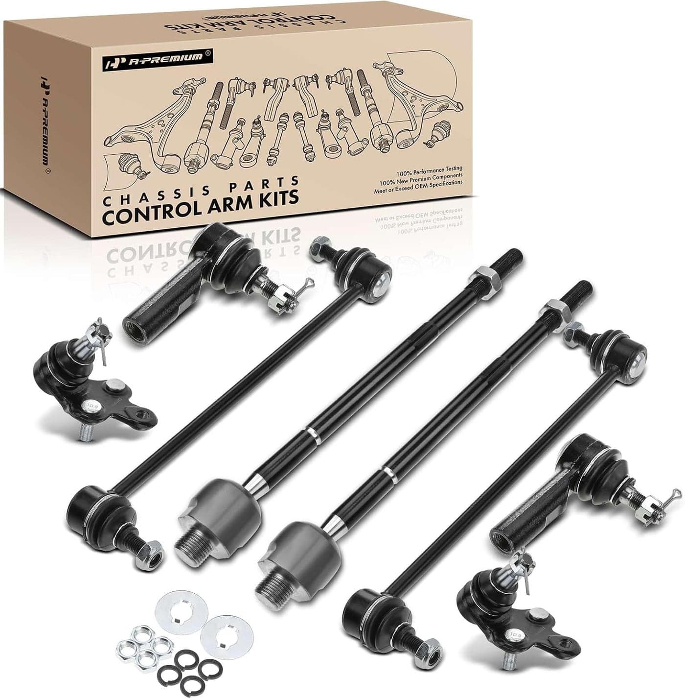 A-Premium 8Pcs Front Suspension Kit for Toyota and Lexus
