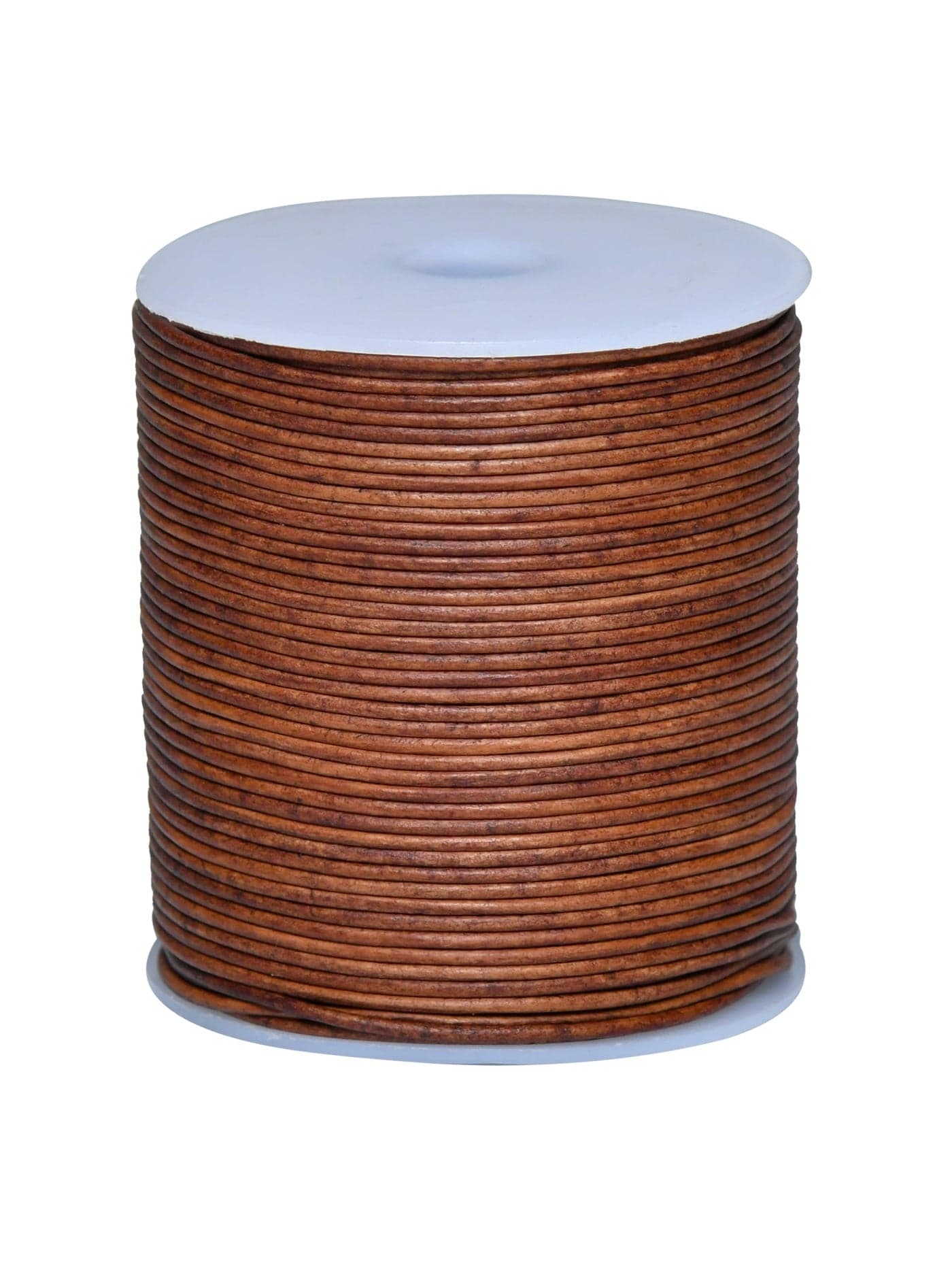 Cords Essentials Round Genuine Leather String Cord Rope for Jewelry Making Necklaces Bracelets Kumihimo Braiding Wraps Crafts and Hobby Projects Distressed Saddle 15 MM