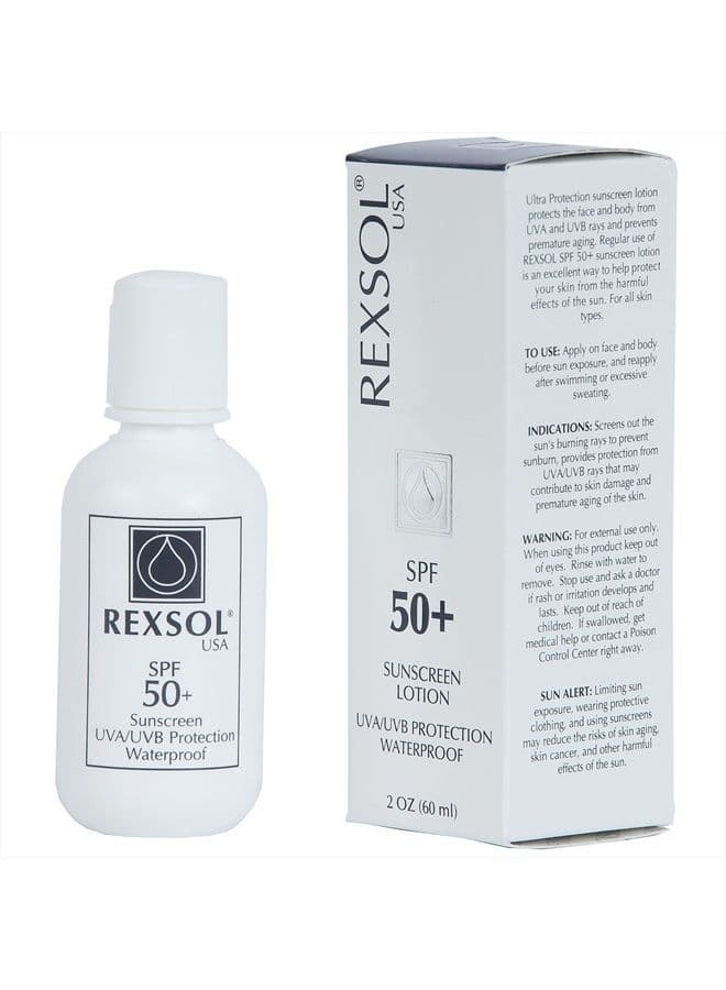 SPF 50+ Sunscreen UVA UVB Protection Waterproof | With Vitamin C, Vitamin E & Vitamin A | Maximum reinforced protection against UVA and UVB rays | Prevent fine lines and wrinkles(60 ml/2 fl oz)
