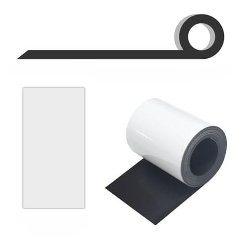 Yamsop Dry Erase Magnetic Label Strips 3" x 25 Feet White, Reusable Dry Erase Magnetic Labels Roll for Whiteboards, Locker and Refrigerato, 1 Pack Magnetic Tape Roll