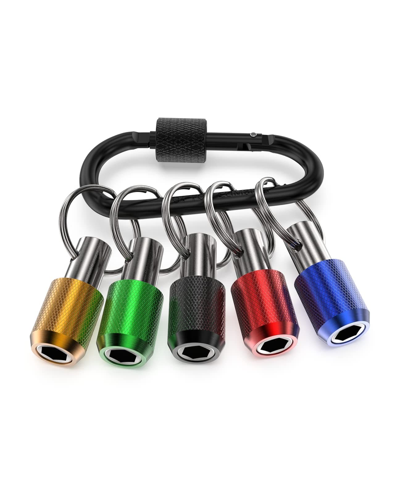 Upgrade, Steel Material, Katerk 5PCS 1/4 Inch Hex Shank Screwdriver Bits Holder Extension Bar Screw Adapter Drill Handy Heavyduty Keychain Bit Holder for Electric Screwdrivers, 5 Colors