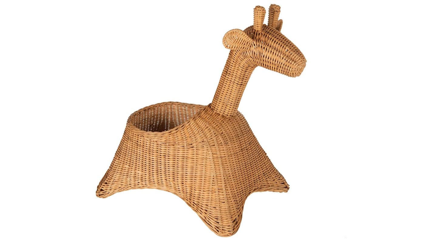 KOUBOO Wicker Giraffe Naural Color Storage Basket Brown