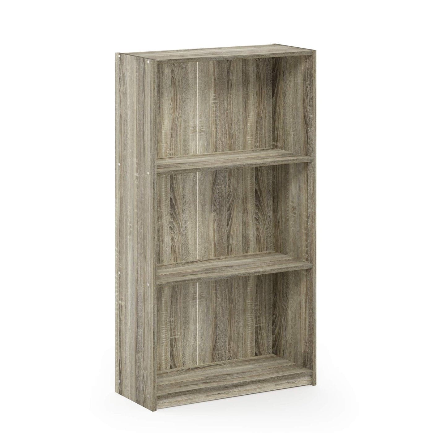 FURINNO Basic 3Tier Bookcase Storage Shelves Sonoma Oak